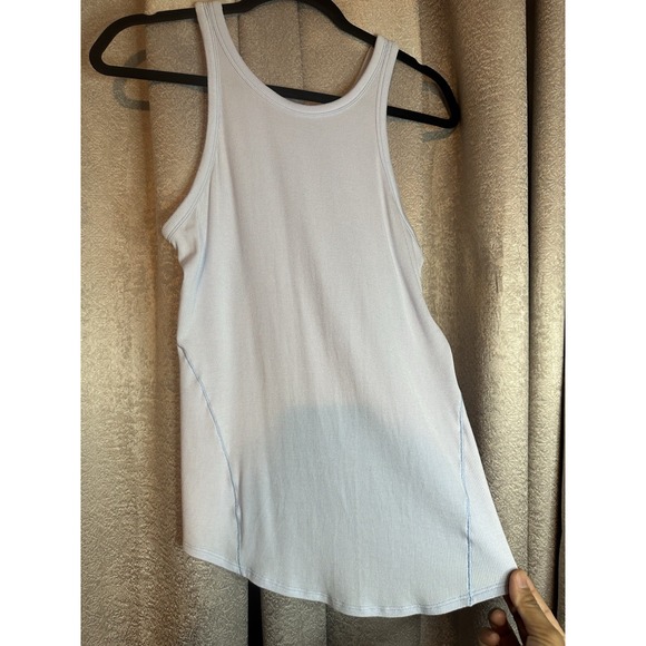 Lululemon Baby Blue Halterback Small Activewear Top Pit To Pit 13" Thick Materia - Picture 4 of 5